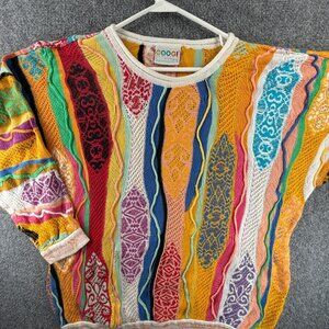 COOGI Australia Authentic Sweater Women Pullover Knit Large Lightweight Colorful